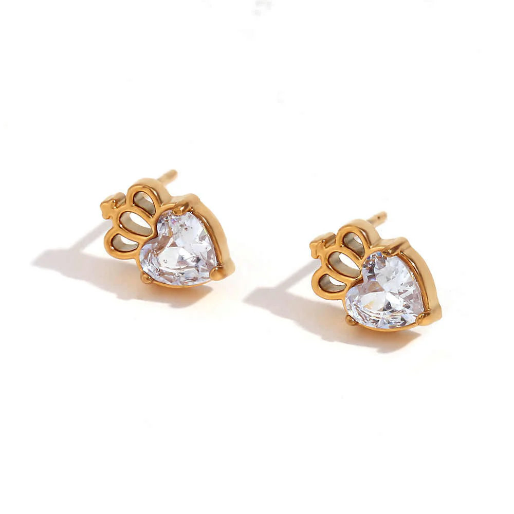 18K Gold Flower Earrings - Image 3