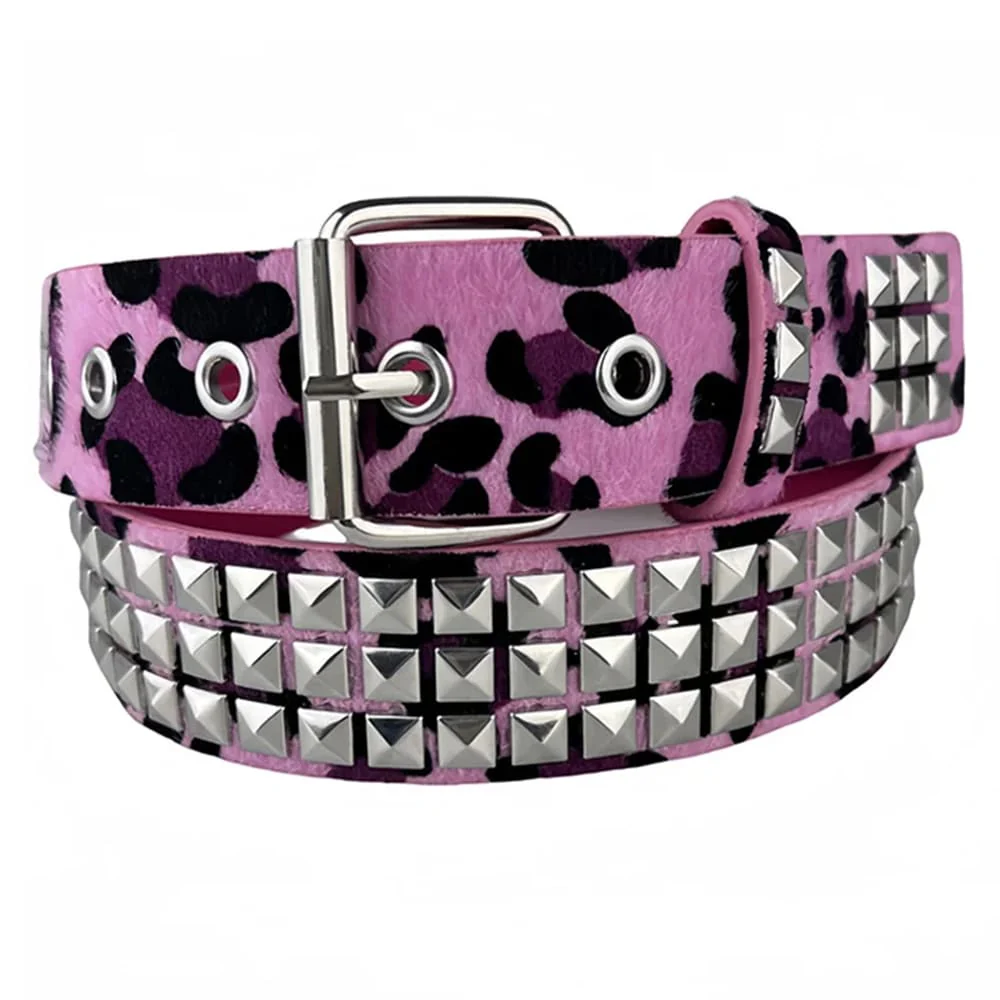 2000s Leopard Studded Belt - Image 3