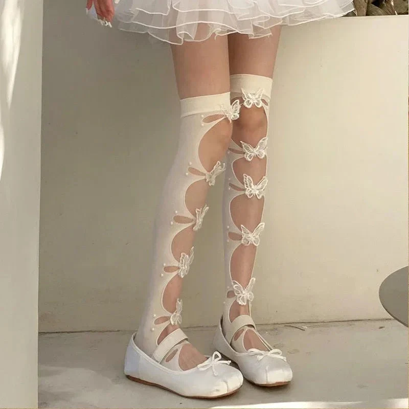 3D Butterfly Cut-Out Stockings - Image 4