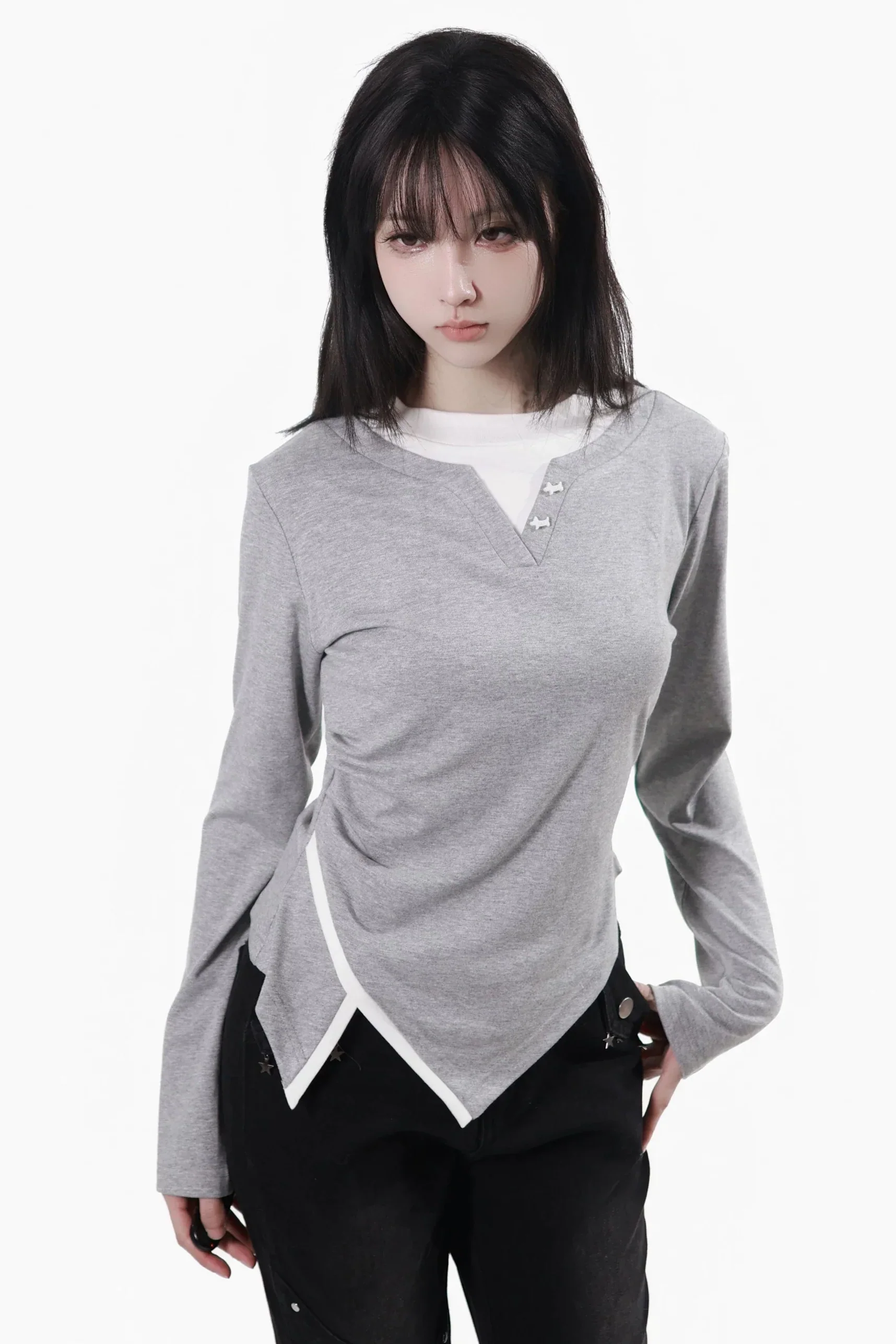 Cutout Design Slim Top - Image 4
