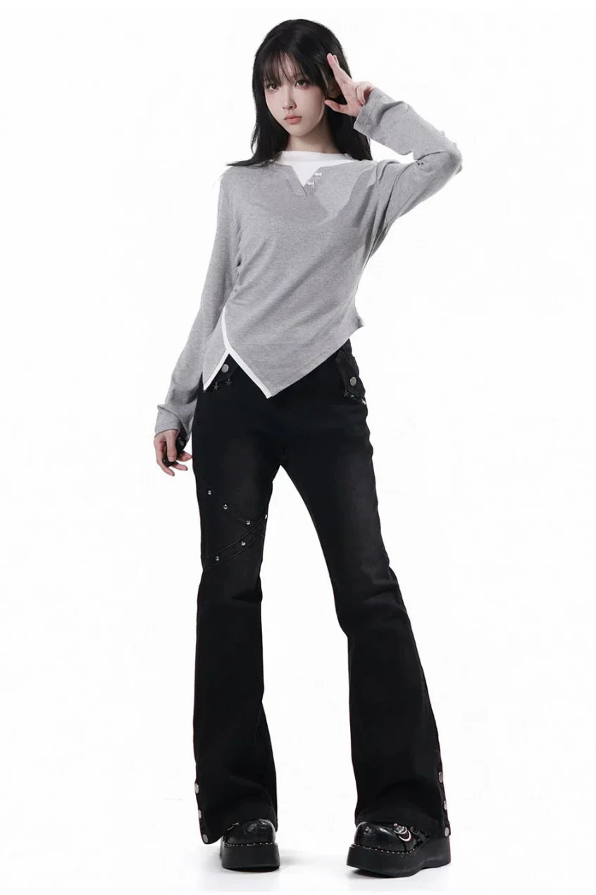 Cutout Design Slim Top - Image 7