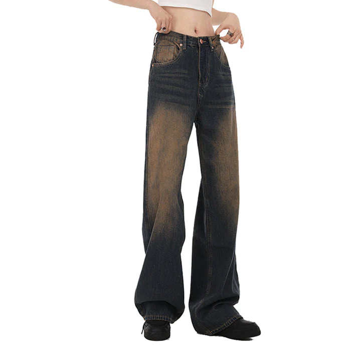 90's Kids Jeans in Washed Brown - Image 2