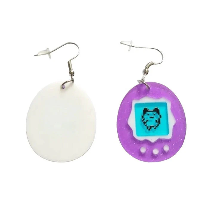 90's Kids Tamagotchi-Shaped Earrings - Image 2