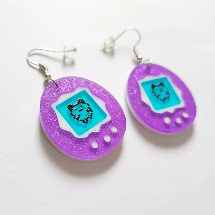 90's Kids Tamagotchi-Shaped Earrings - Image 3