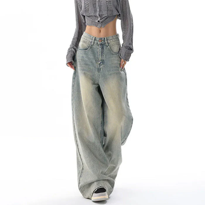 90's Light Wash Baggy Jeans - Image 4