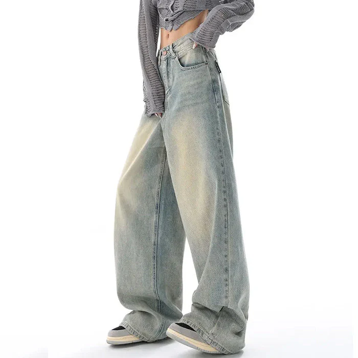 90's Light Wash Baggy Jeans - Image 5