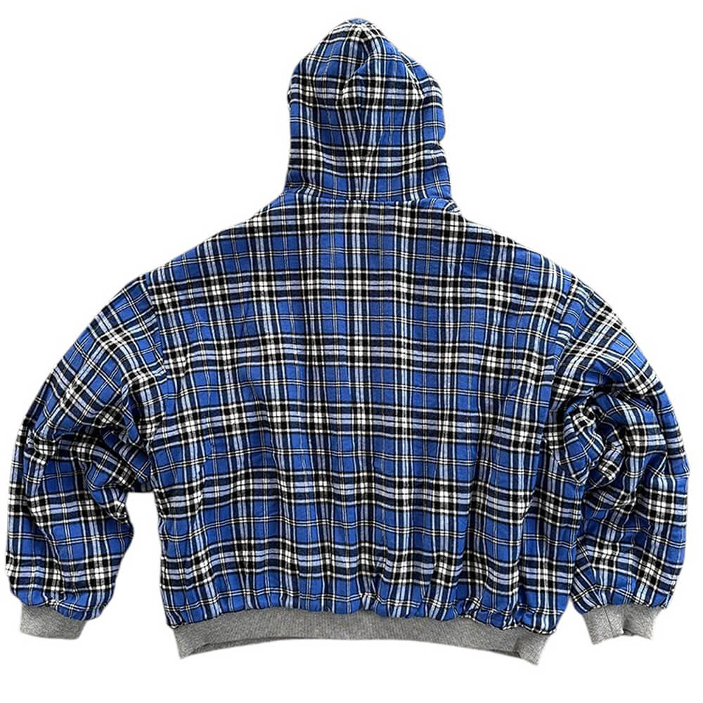 90s Plaid Reversible Hooded Jacket - Image 3