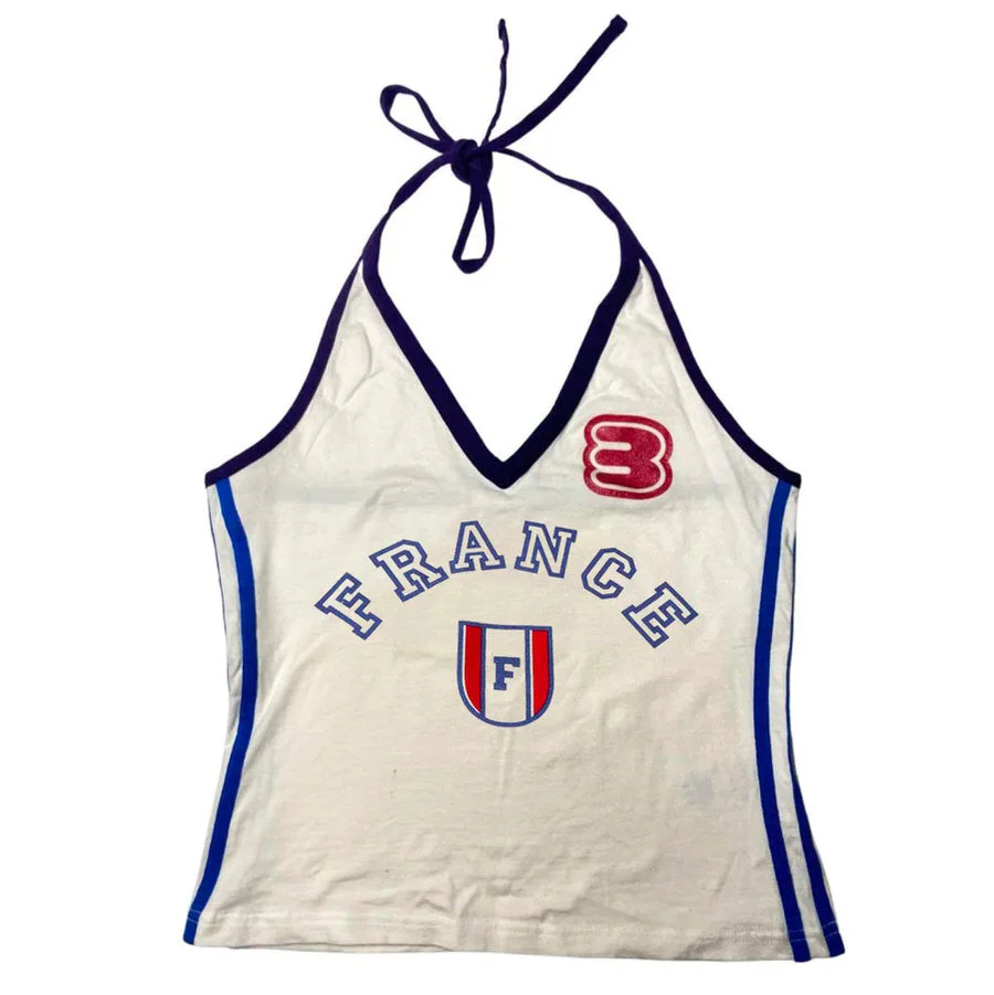 90s Style France Halter Top - Image 4