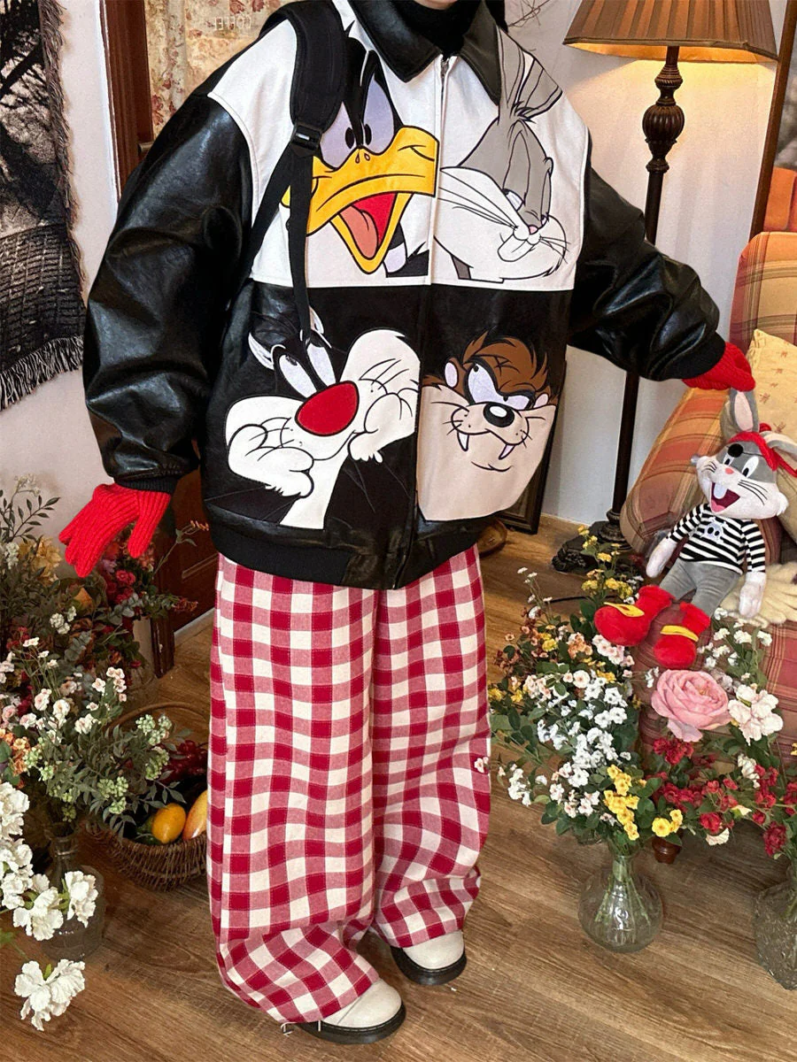 90s Style Oversized Leather Jacket - Image 3