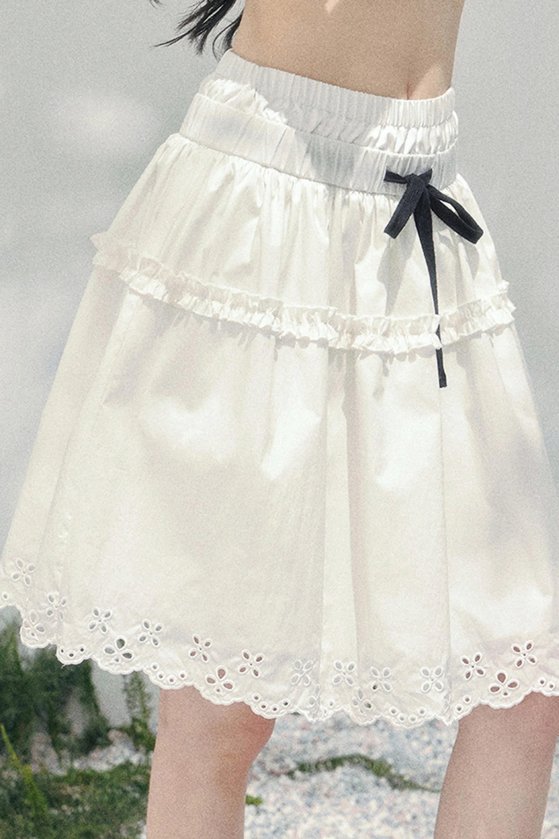Lace Sweet Tiered Puffy Skirt - Image 10