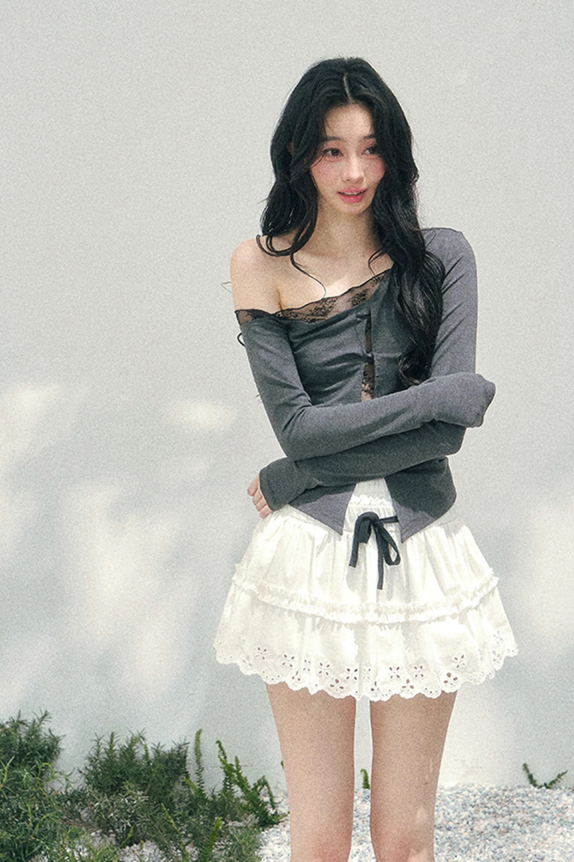 Lace Sweet Tiered Puffy Skirt - Image 11