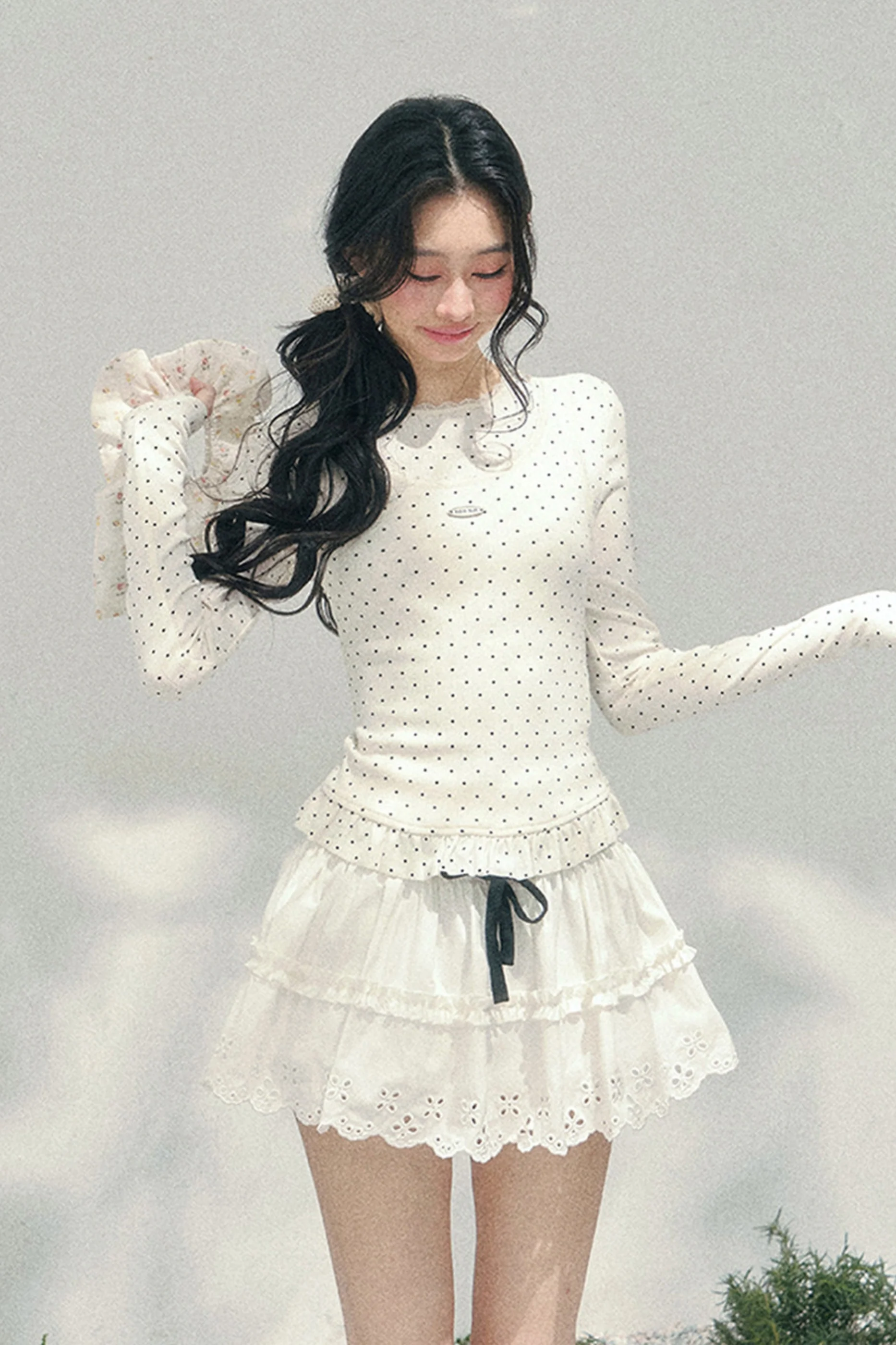 Lace Sweet Tiered Puffy Skirt - Image 16