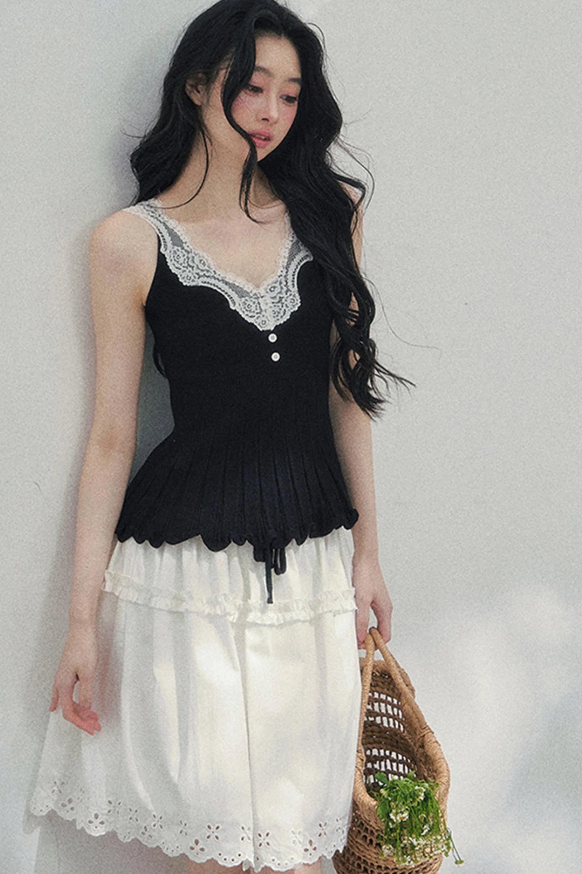 Lace Sweet Tiered Puffy Skirt - Image 24