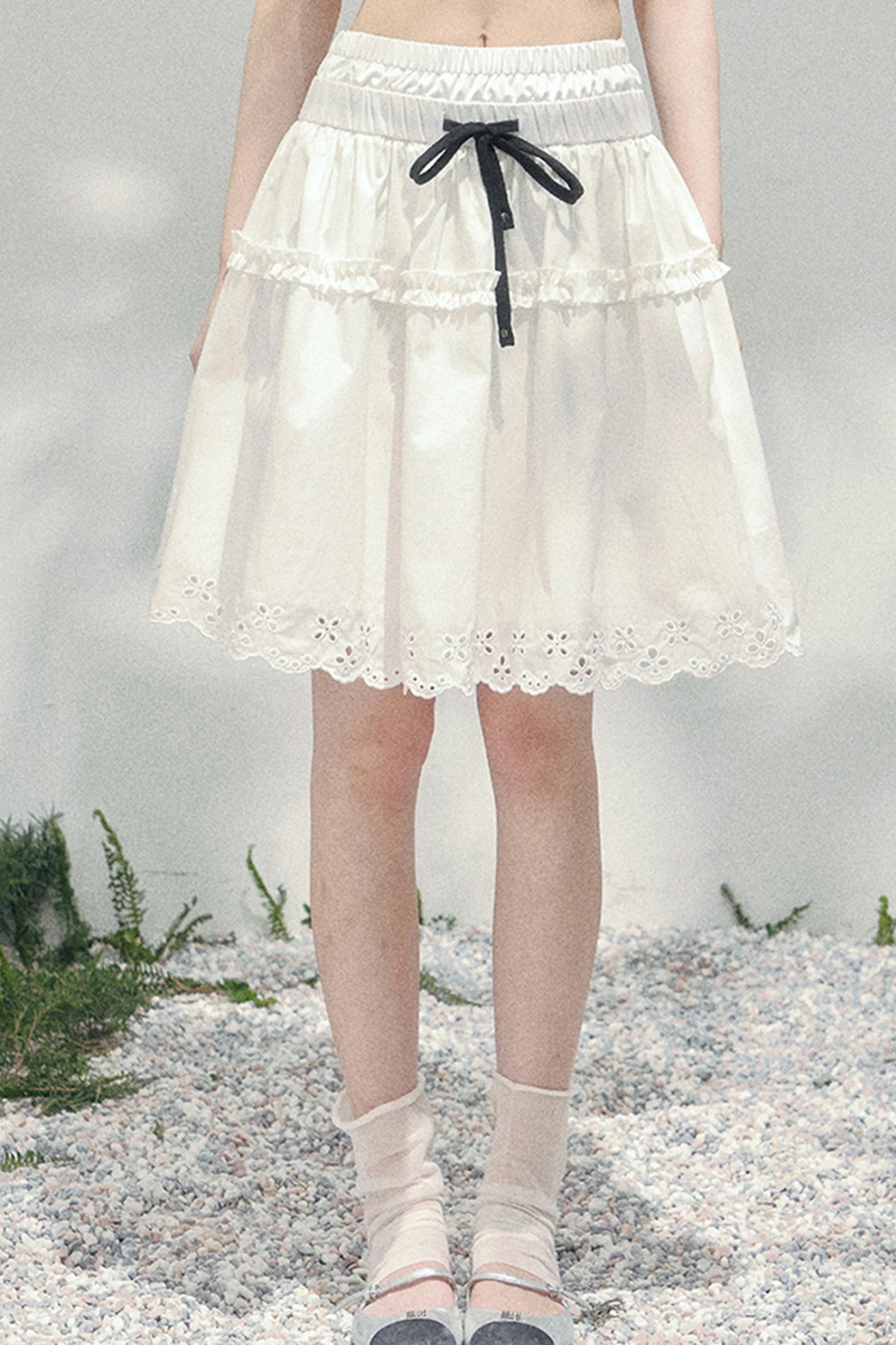 Lace Sweet Tiered Puffy Skirt - Image 5