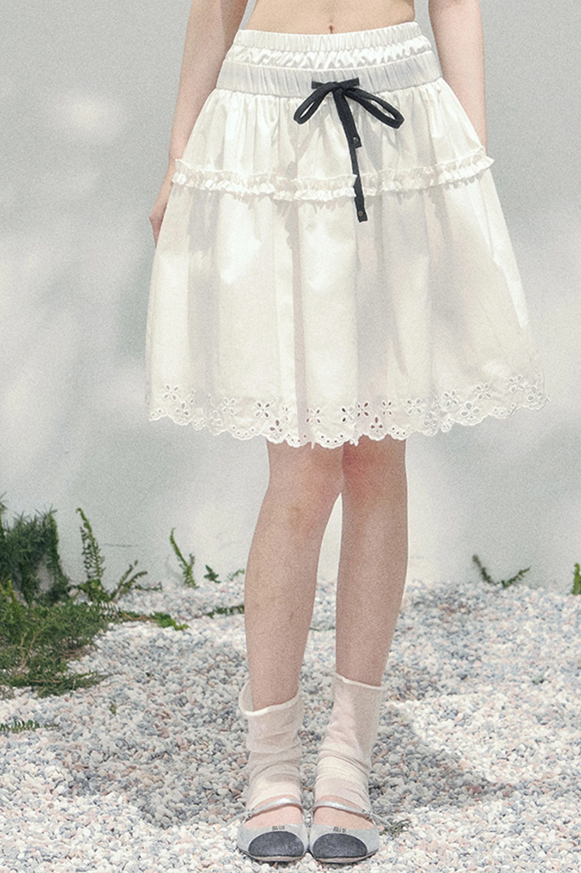 Lace Sweet Tiered Puffy Skirt - Image 6