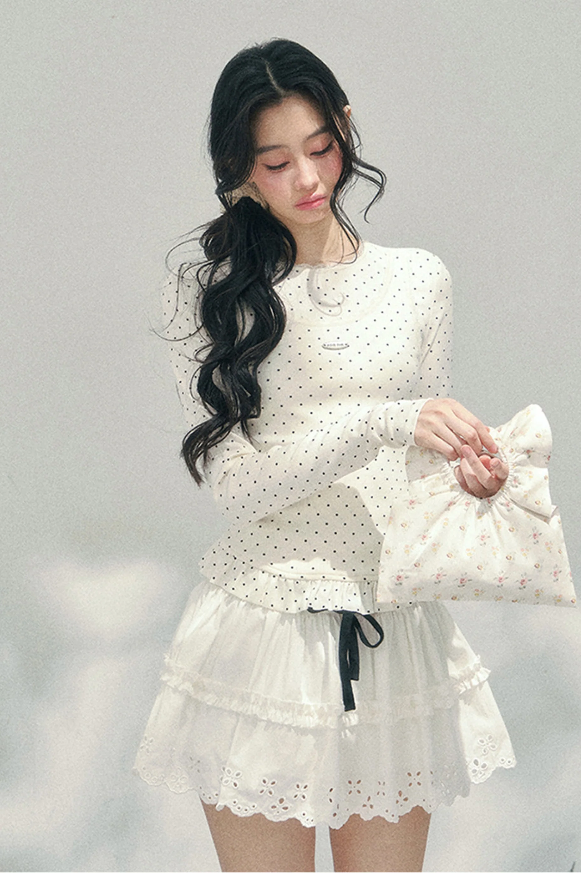 Lace Sweet Tiered Puffy Skirt - Image 17