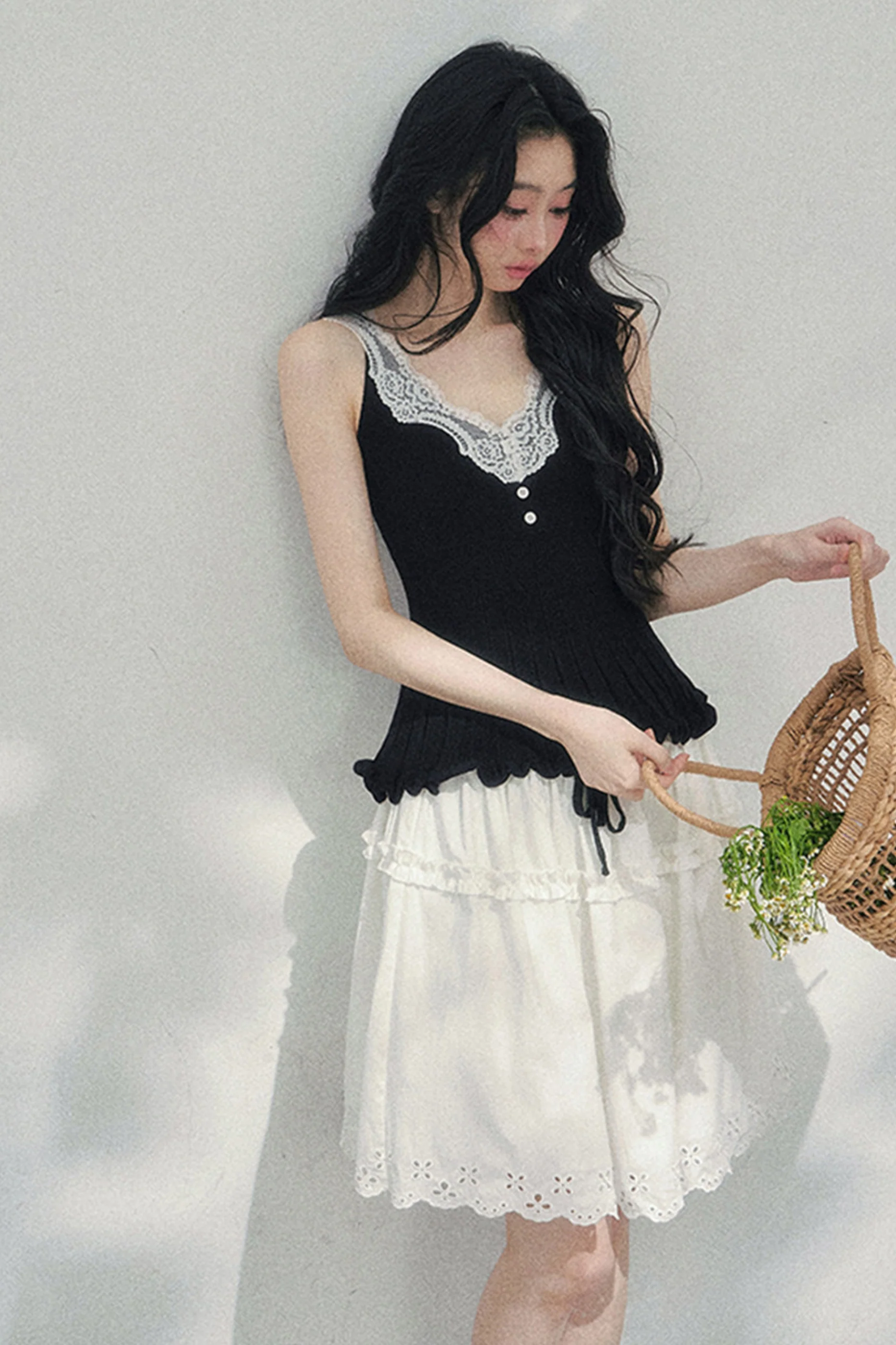 Lace Sweet Tiered Puffy Skirt - Image 25
