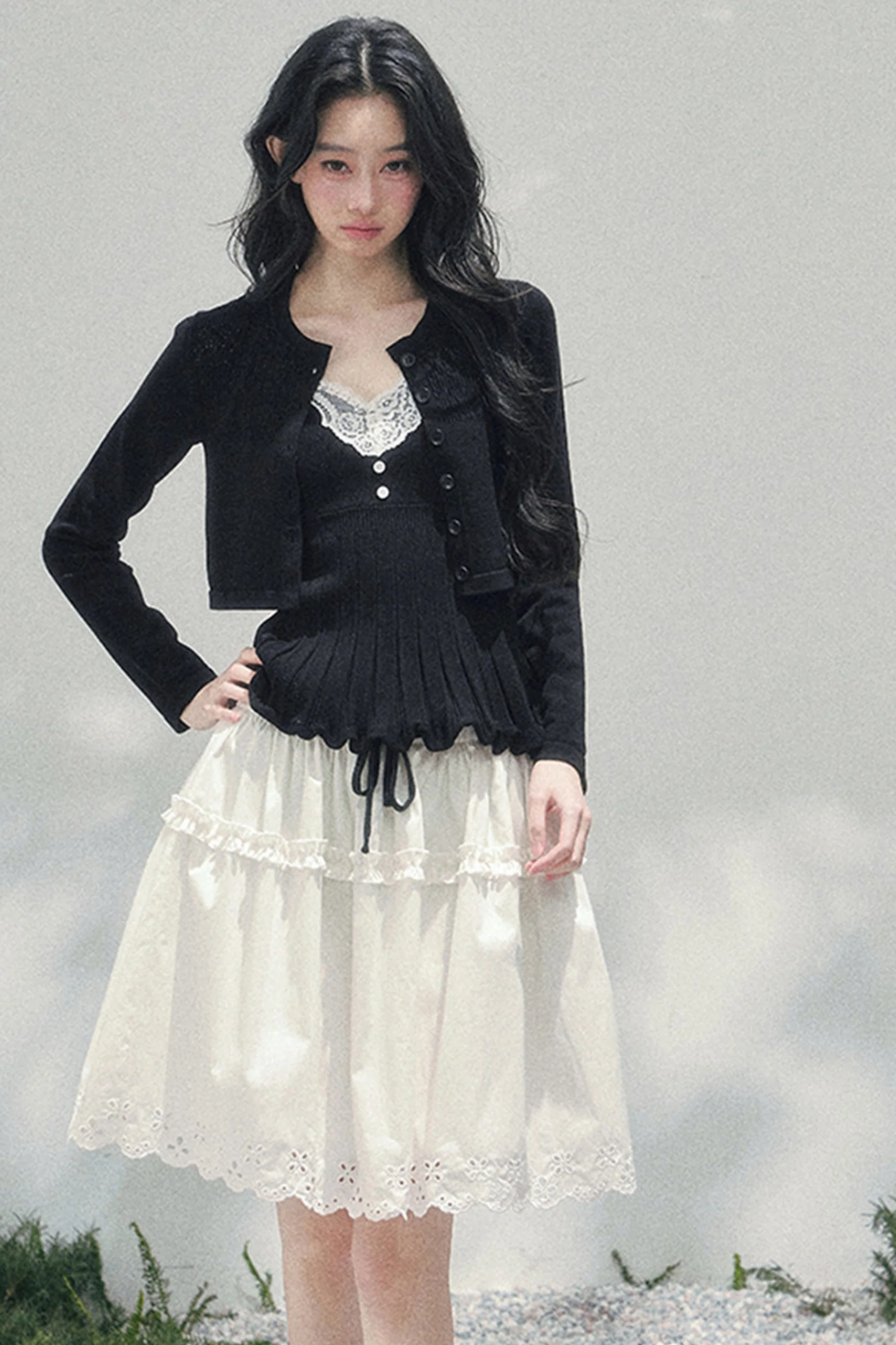 Lace Sweet Tiered Puffy Skirt - Image 27