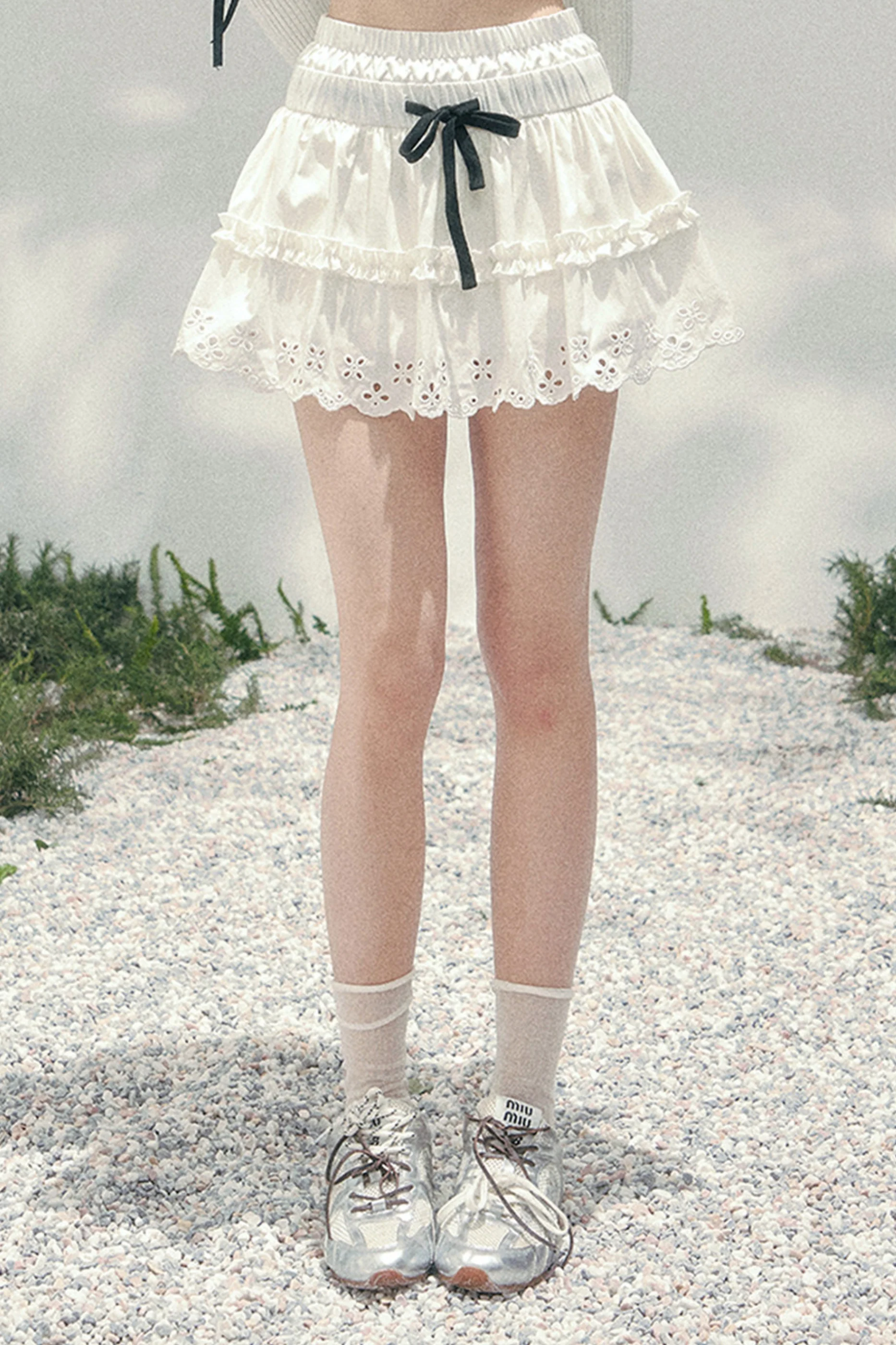 Lace Sweet Tiered Puffy Skirt - Image 28
