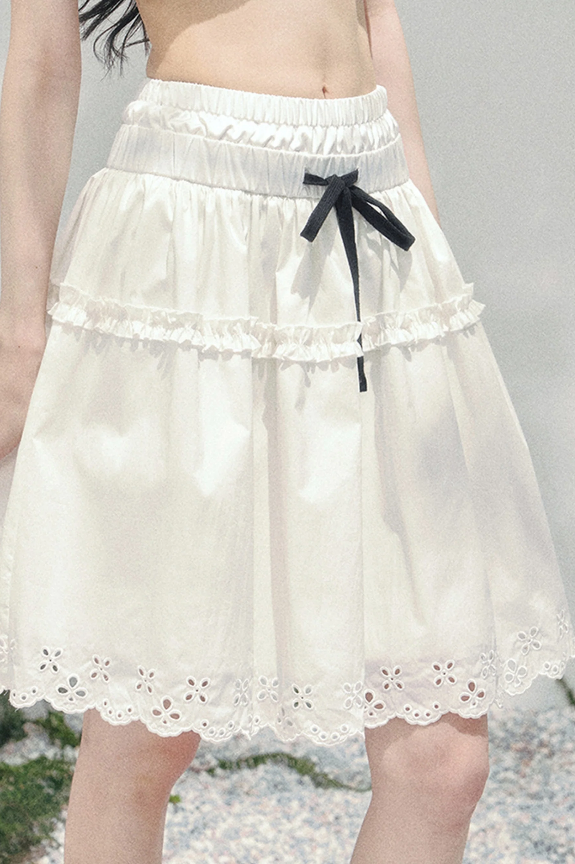 Lace Sweet Tiered Puffy Skirt - Image 8