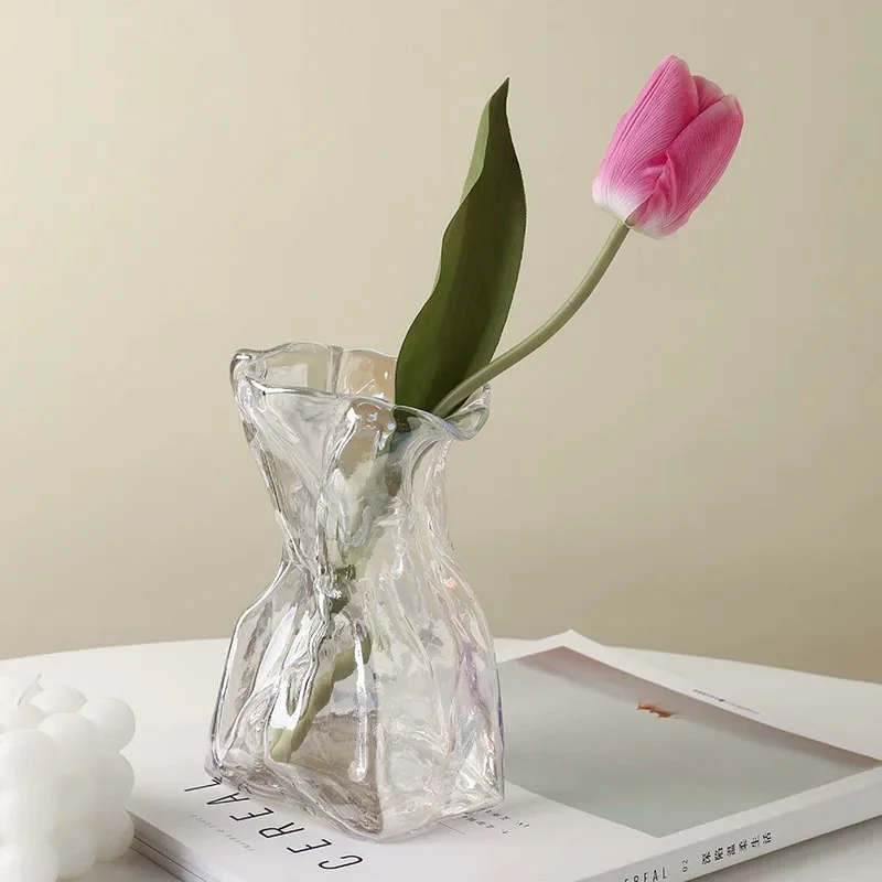 Abstract Pearl Glass Vases - Image 3
