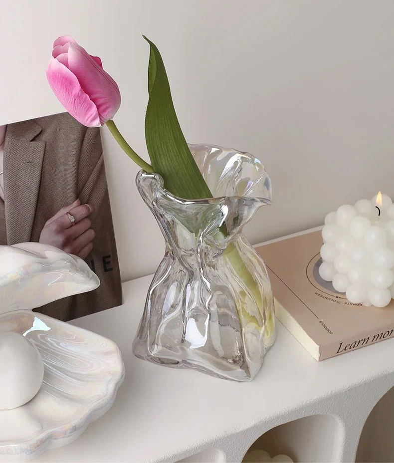 Abstract Pearl Glass Vases - Image 7
