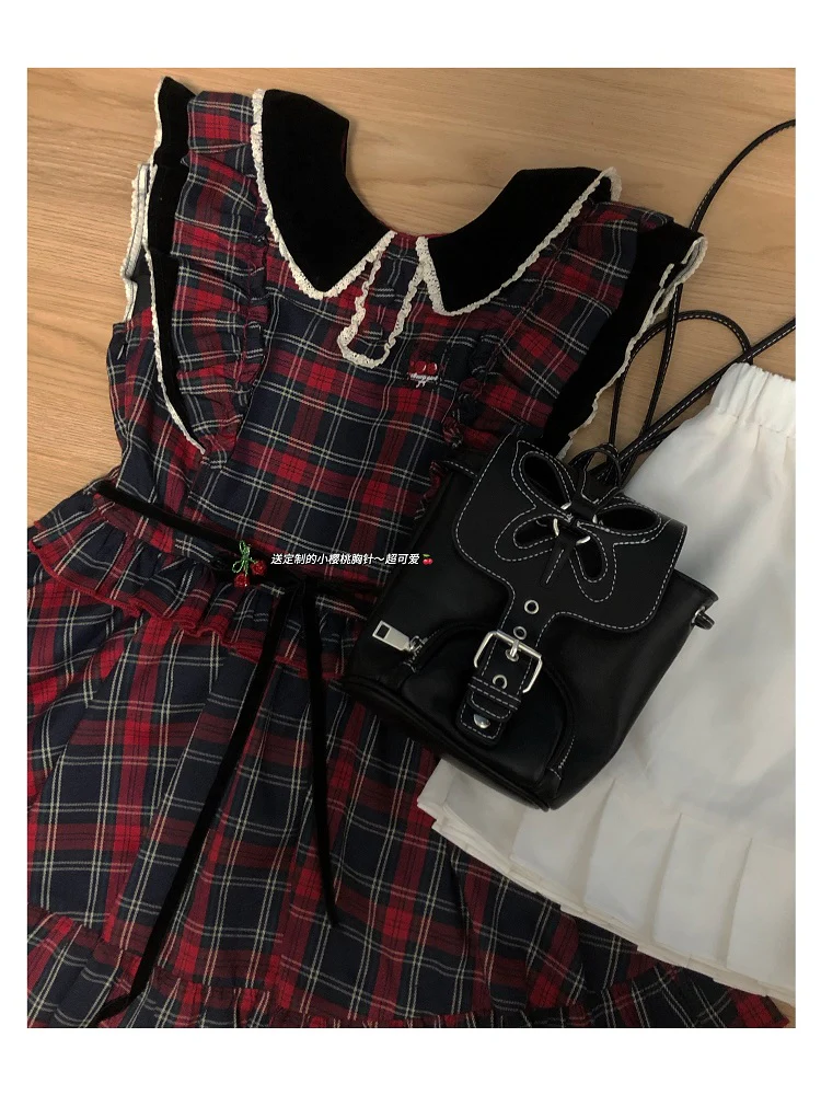 Academy Red Plaid Doll Dress - Image 4