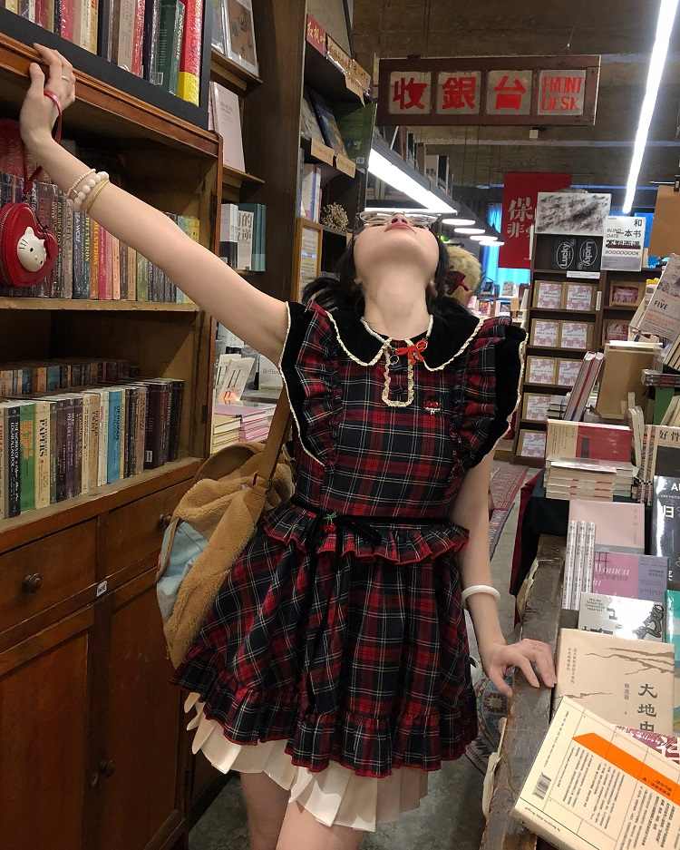 Academy Red Plaid Doll Dress - Image 5