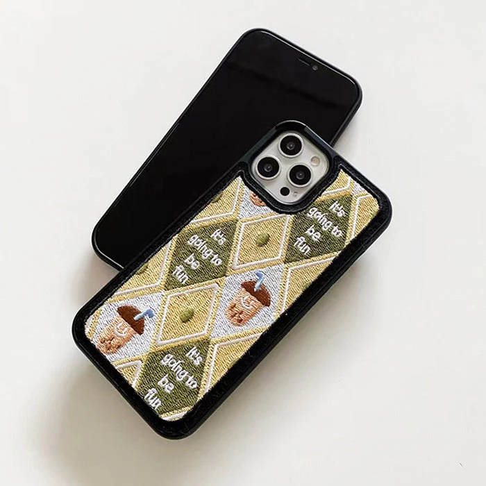 Acorn Argyle iPhone Case - Image 3