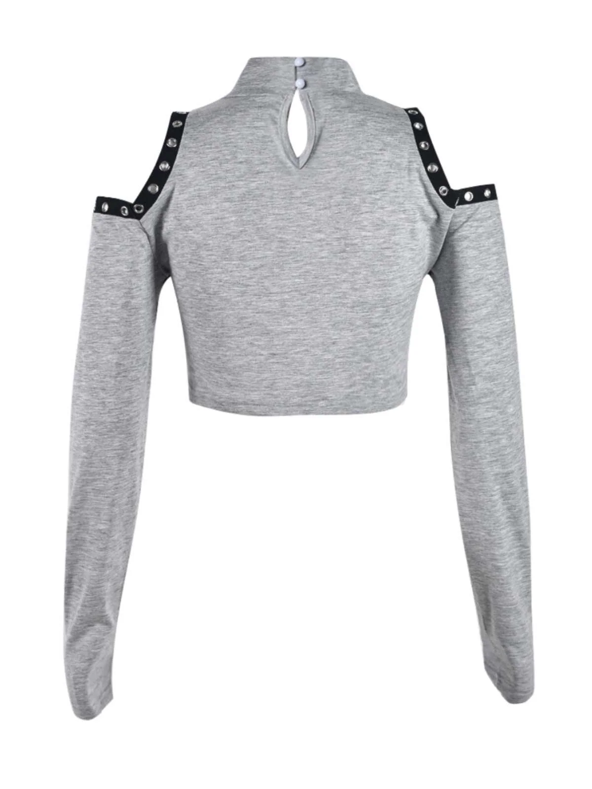 Acubi Aesthetic Off-shoulder Long-sleeved Top - Image 3