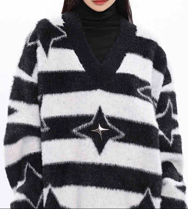 Acubi Aesthetic Star Girl Pullover Sweater - Image 4