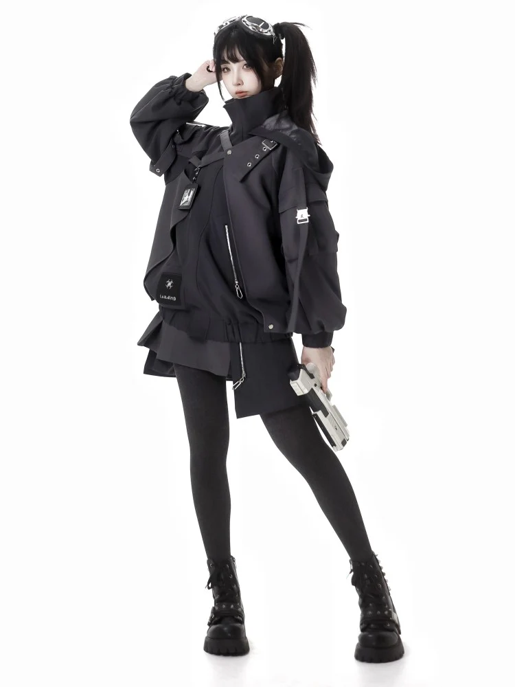 acubi black straps jacket - Image 10