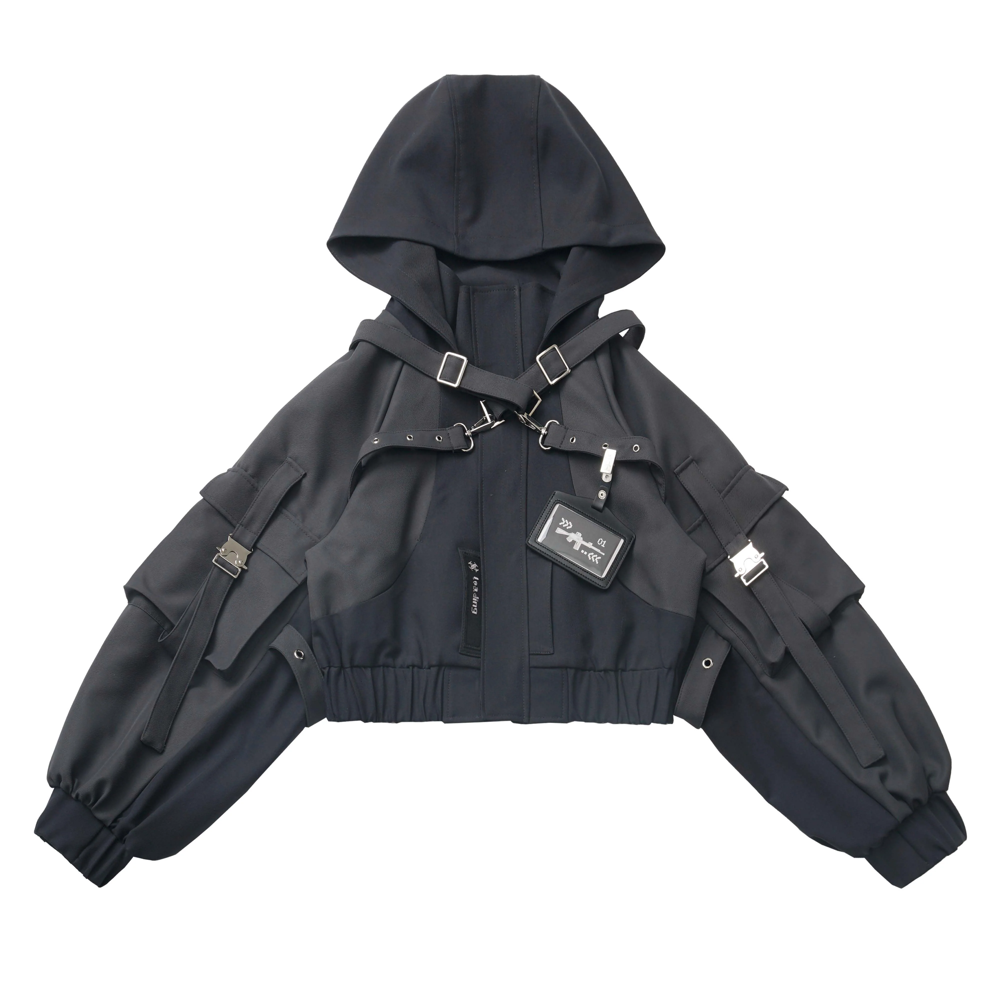 acubi black straps jacket - Image 3