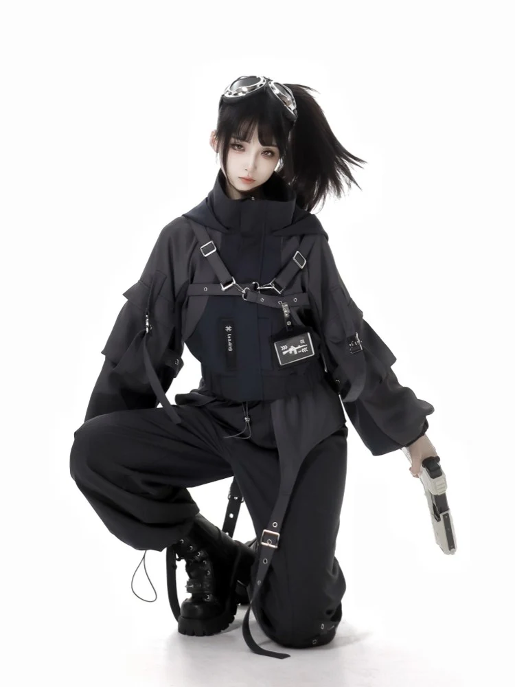 acubi black straps jacket - Image 5