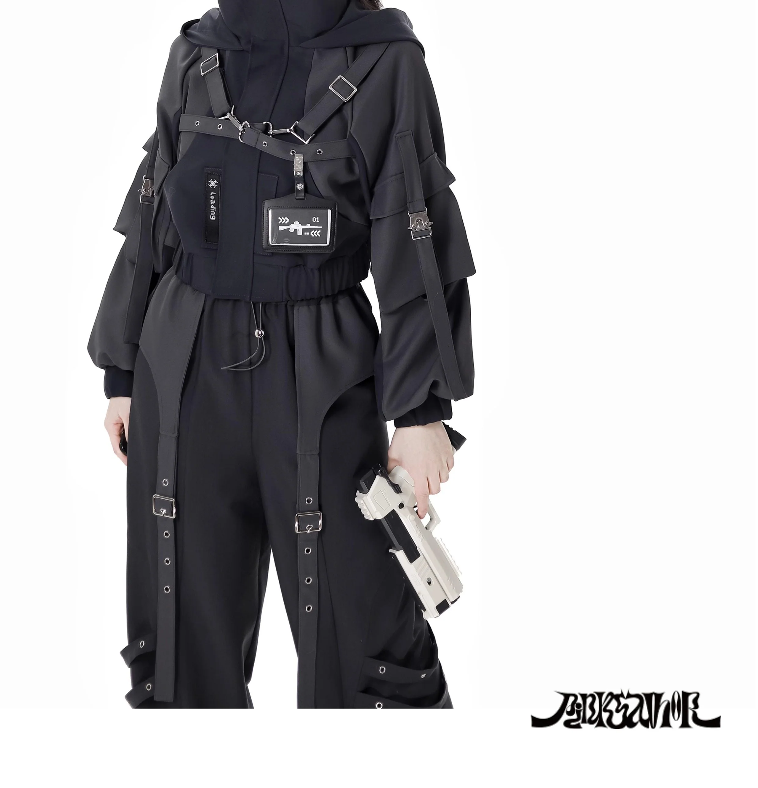 acubi black straps jacket - Image 6