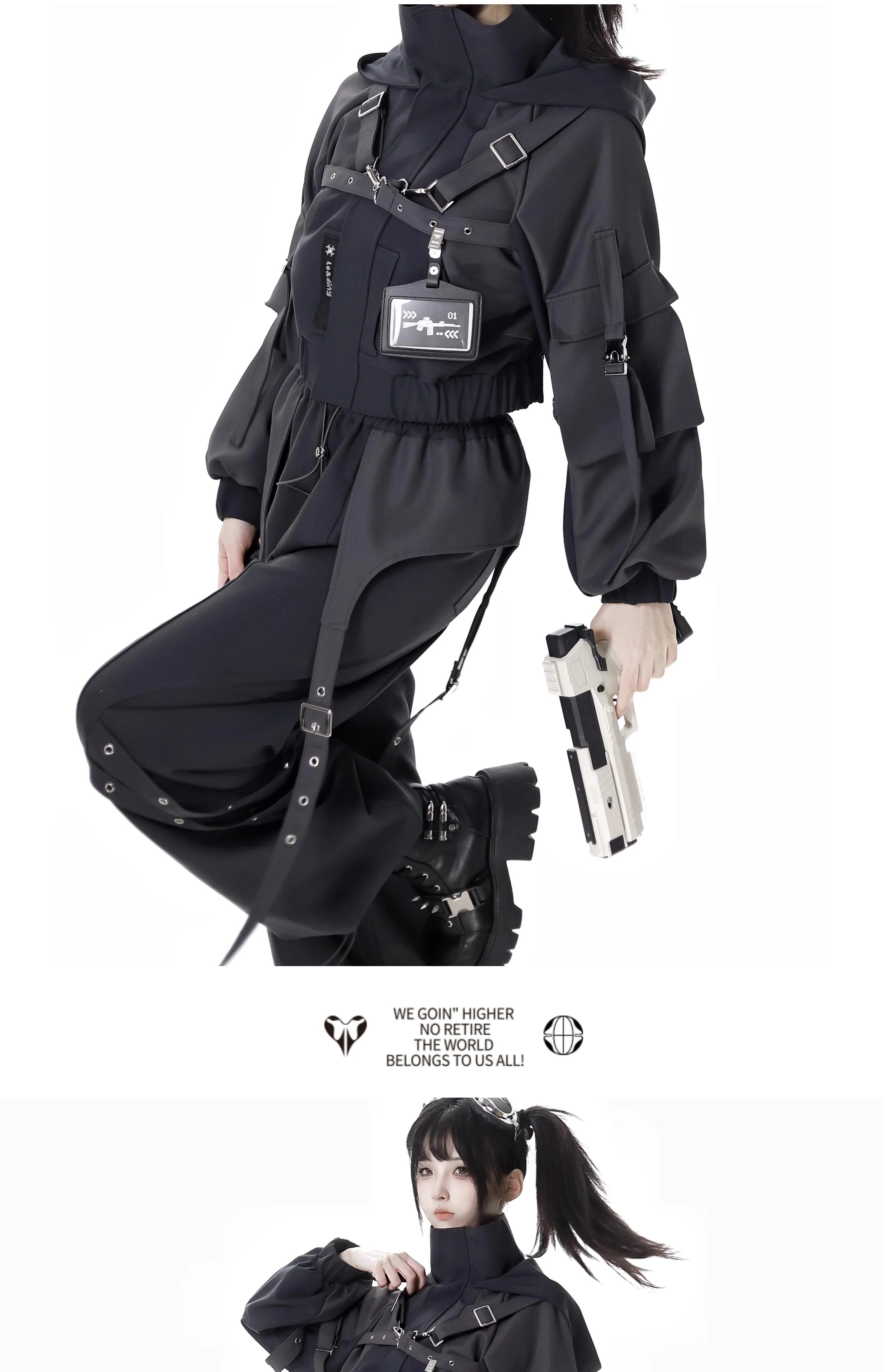 acubi black straps jacket - Image 7
