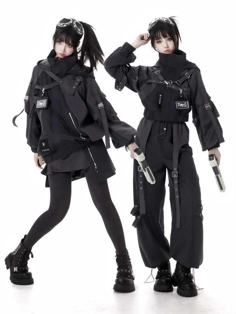 acubi black straps jacket - Image 8