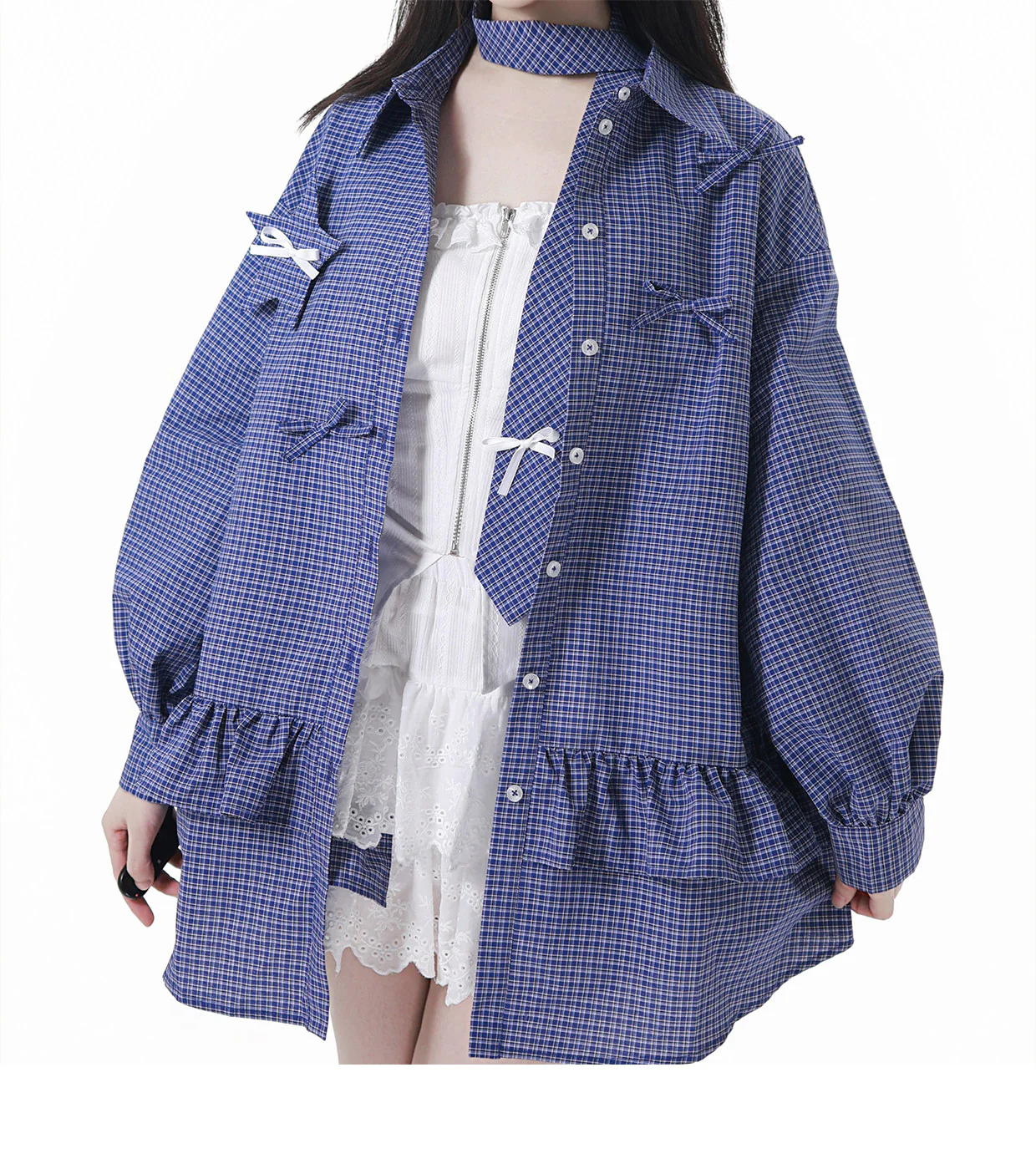 acubi blue plaid coord - Image 3