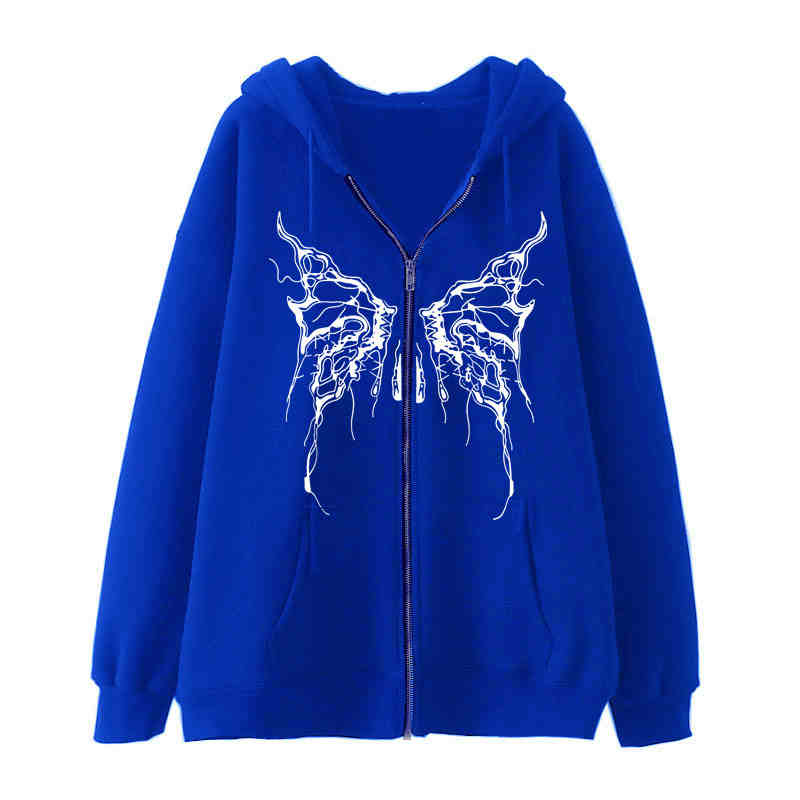 Acubi Butterfly Grunge Zip-up Hoodie - Image 6