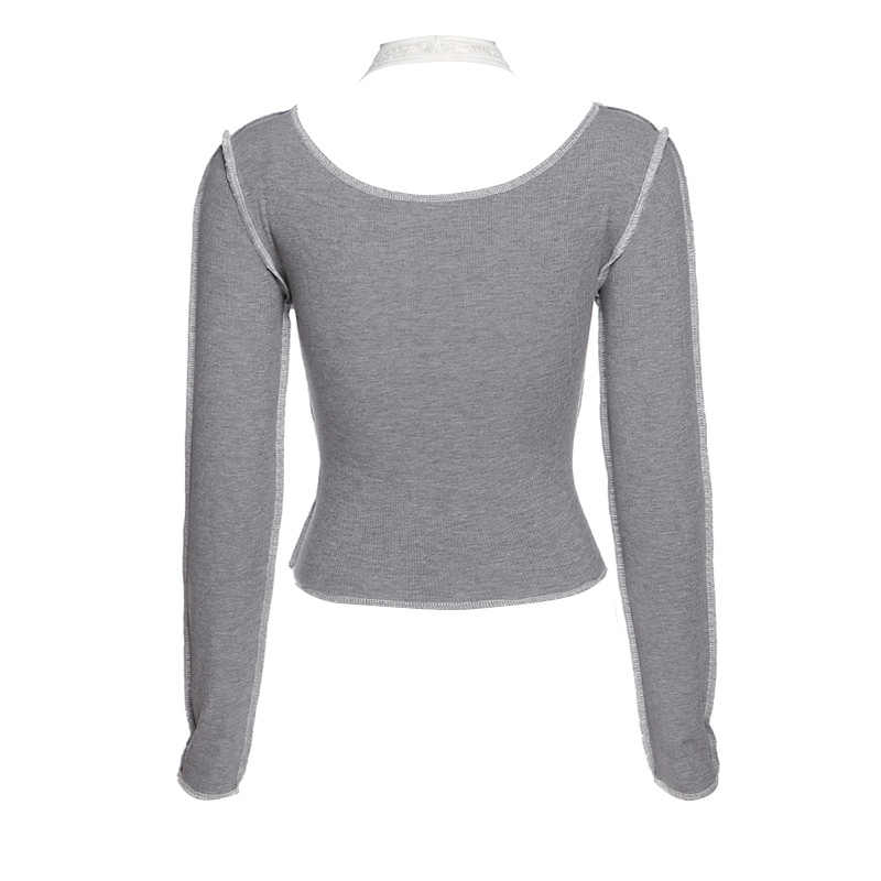 Acubi Irregular Long-sleeved Top - Image 3