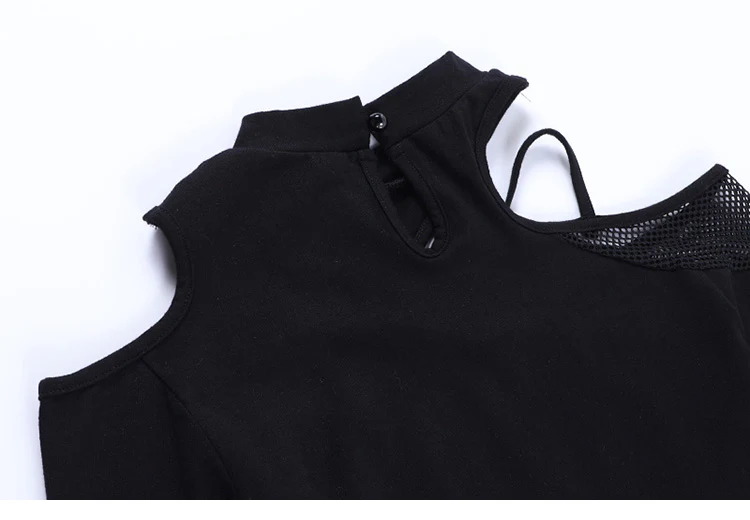 Acubi Mesh Hollow Irregular Long-sleeved Top - Image 5