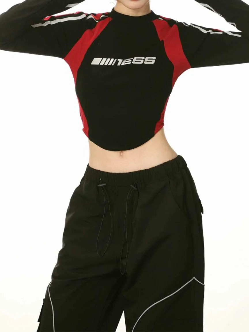 Acubi Motorcycle Red Long-sleeved Top - Image 3