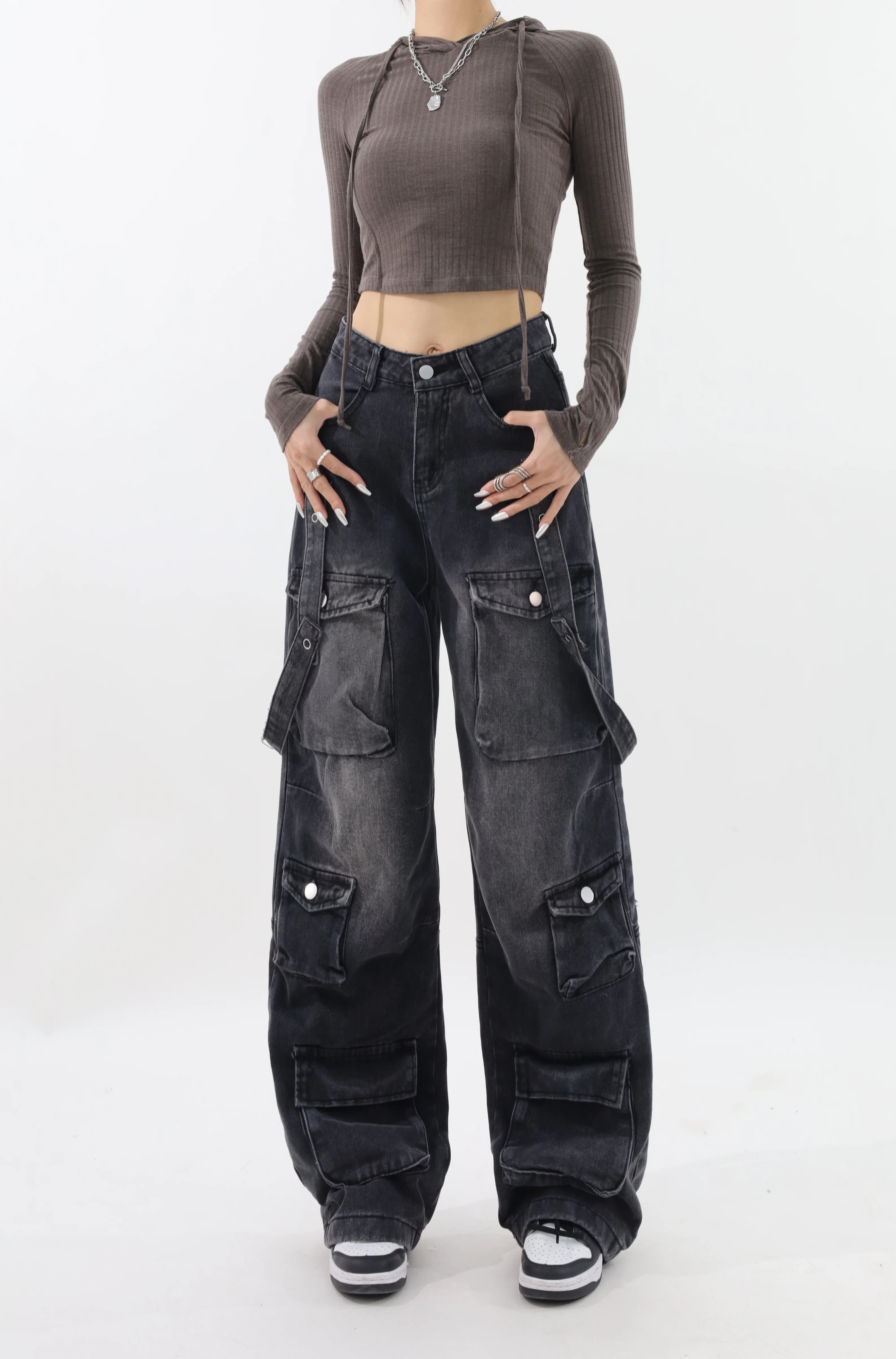 Acubi Multi-pocket Cargo Jeans - Image 2