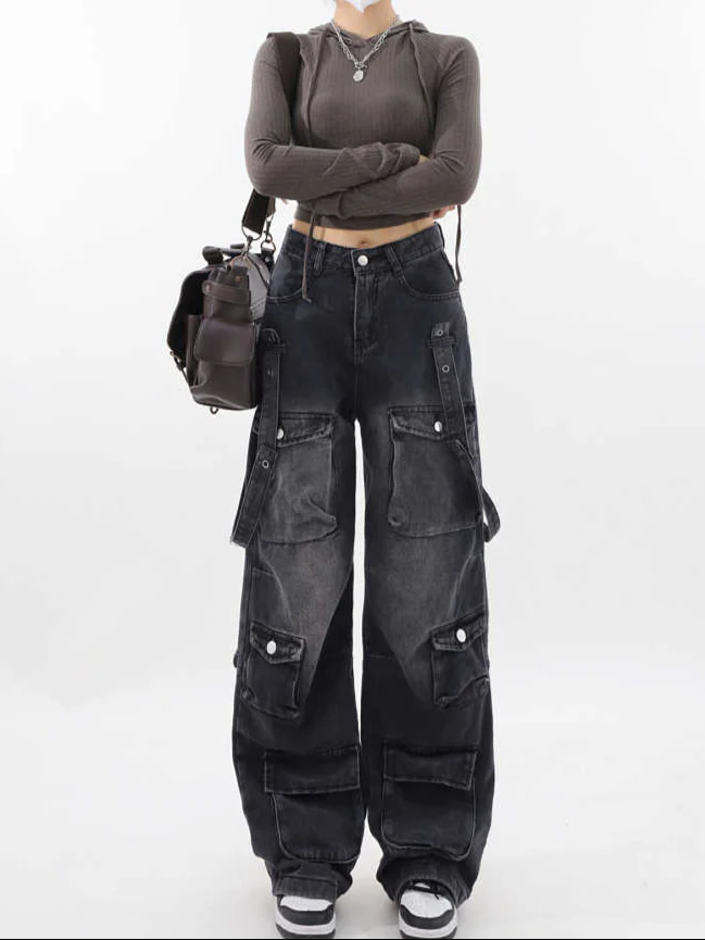 Acubi Multi-pocket Cargo Jeans - Image 3