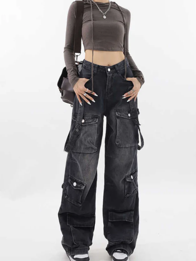 Acubi Multi-pocket Cargo Jeans - Image 4