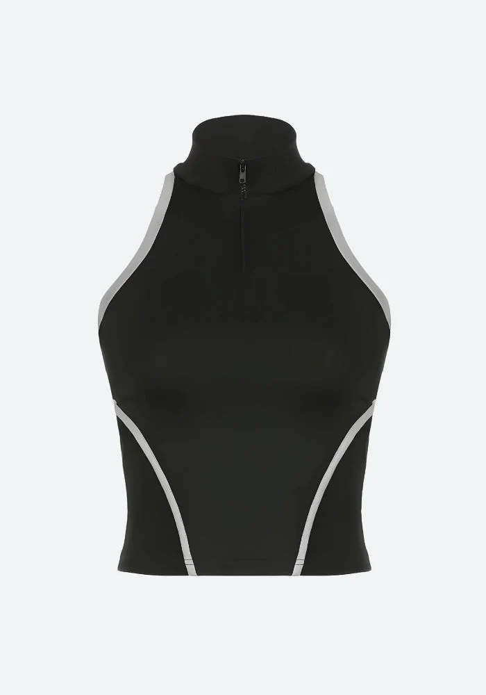 Acubi Open Back Zip-Up Top - Image 4