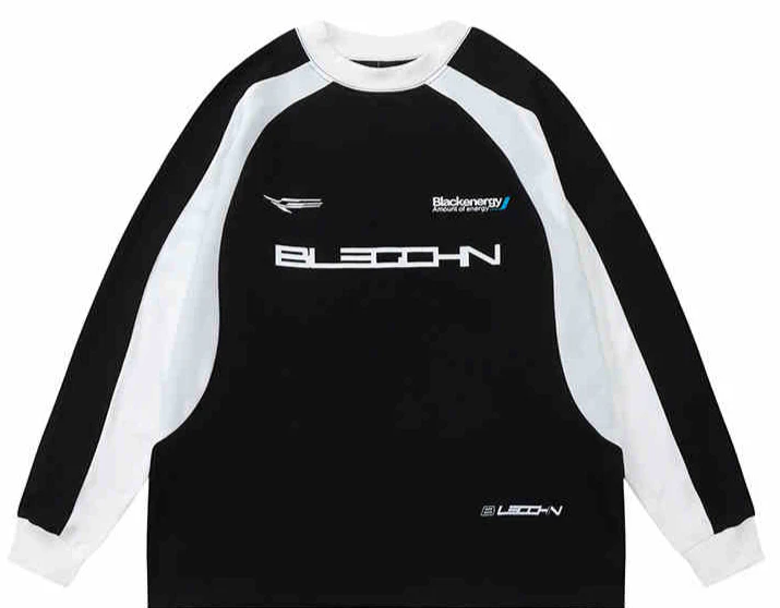 Acubi Raglan Sleeves Black Sweatshirt - Image 5