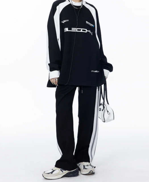 Acubi Raglan Sleeves Contrast Sweatshirt - Image 3