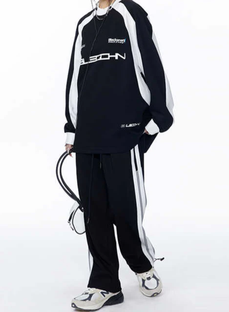Acubi Raglan Sleeves Contrast Sweatshirt - Image 4