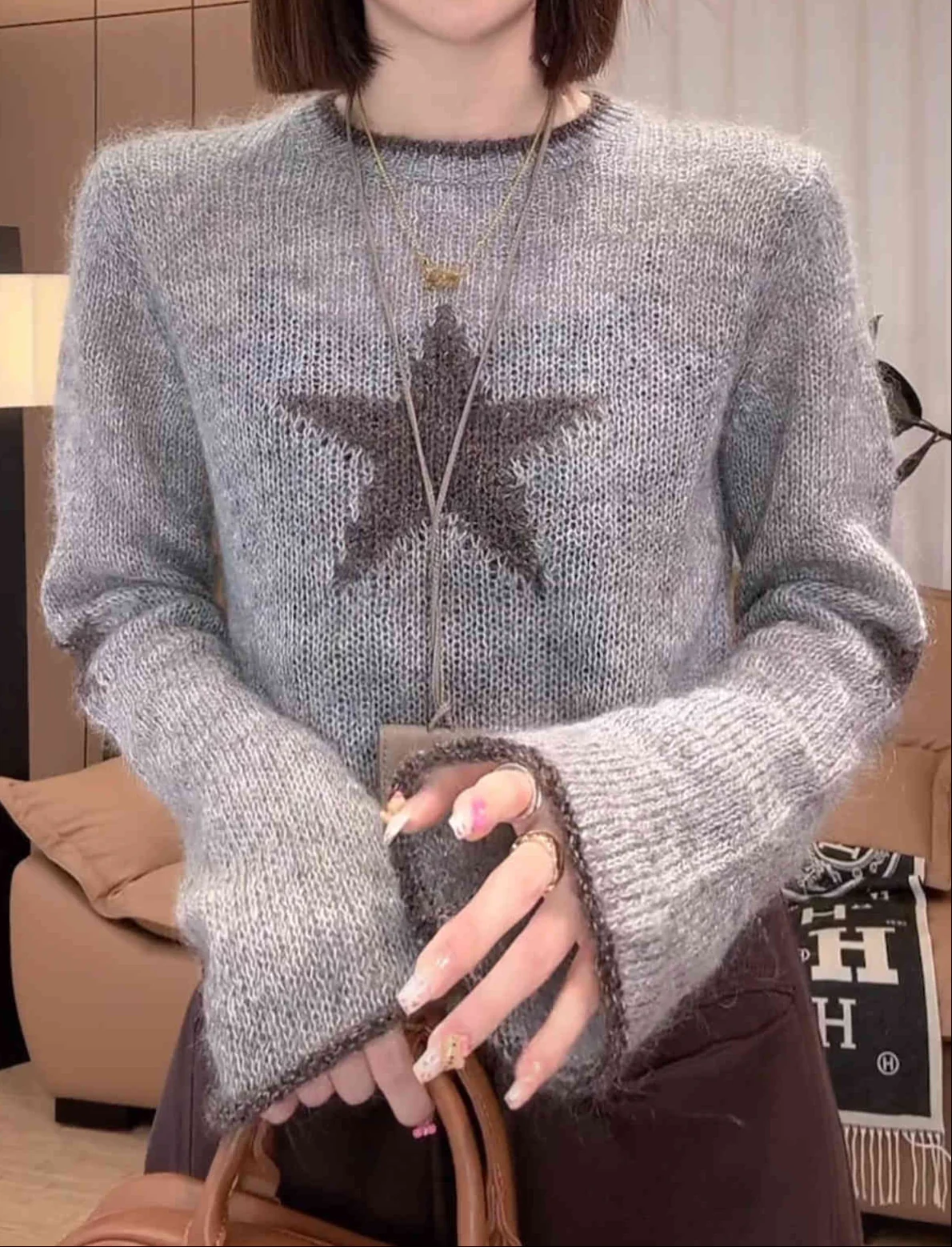 Acubi Star Girl Knitted Sweater - Image 3
